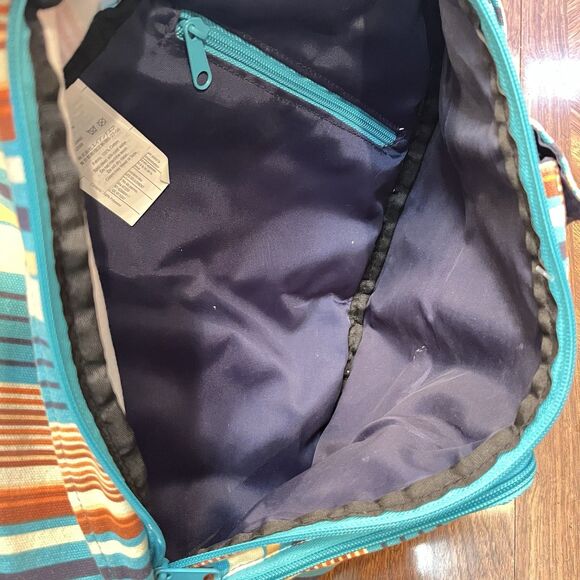 Kavu Rope Sling Cross Body Bag Multicolor Striped Teal - Picture 8 of 8